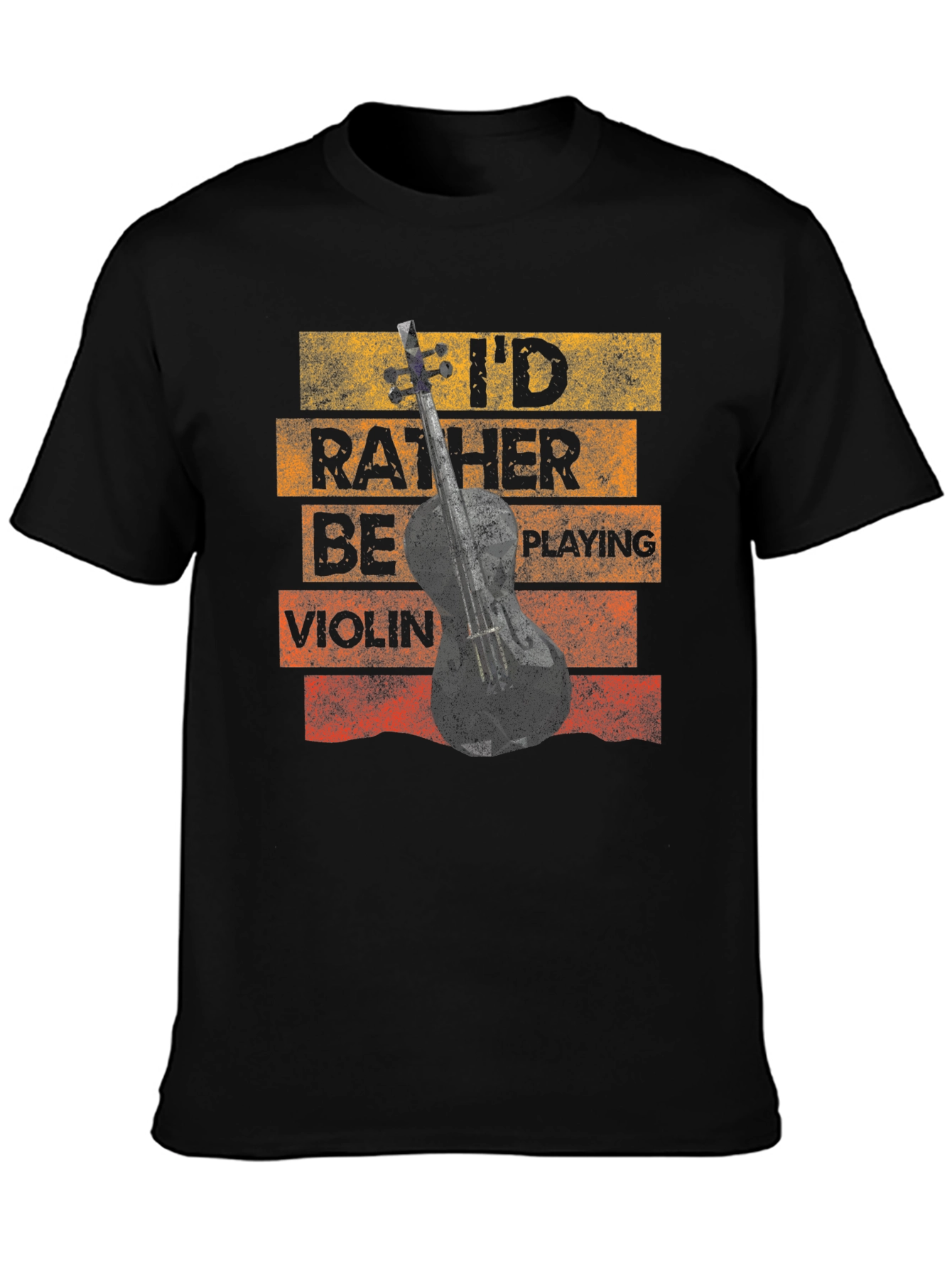 Id Rather Be Playing Violin Novelty T-Shirt