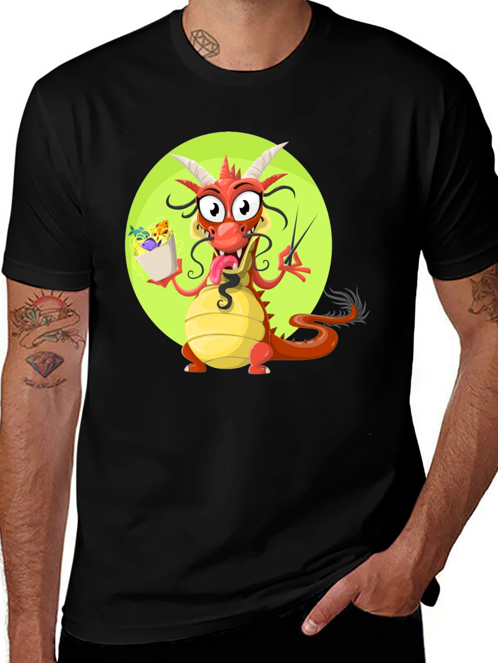 Funny Dragon Ramen T-Shirt