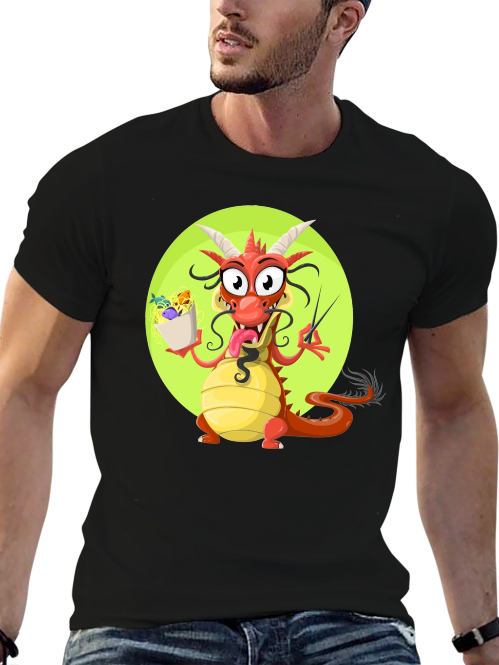 Funny Dragon Ramen T-Shirt