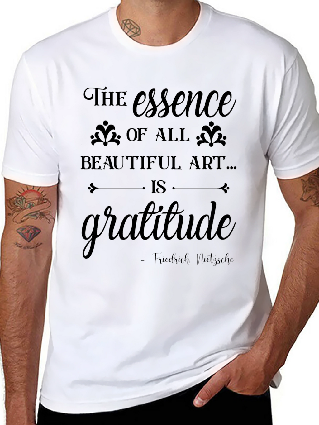 Gratitude Art T-Shirt - Inspirational Design