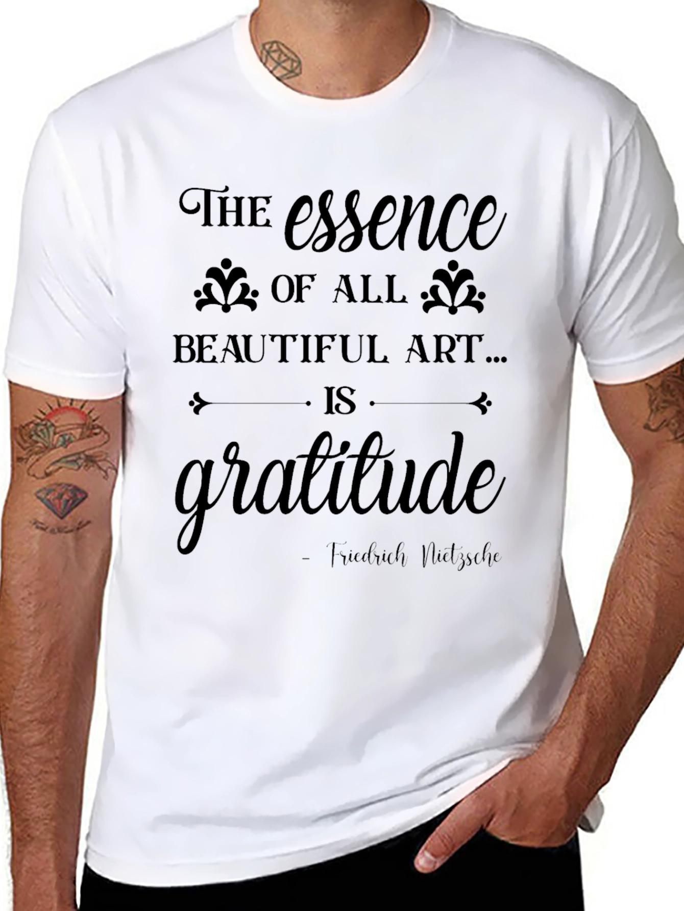 Gratitude Art T-Shirt - Inspirational Design