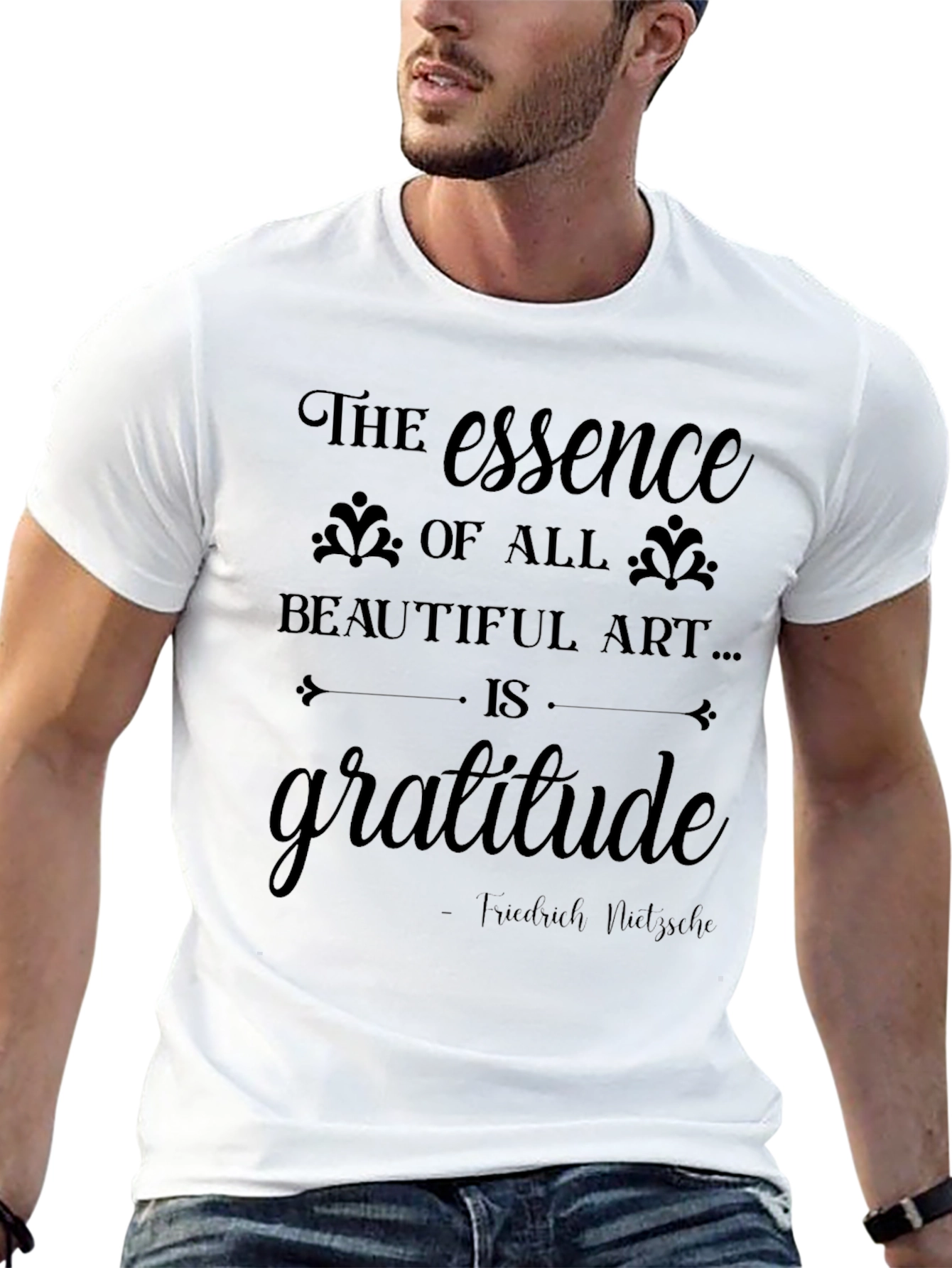 Gratitude Art T-Shirt - Inspirational Design