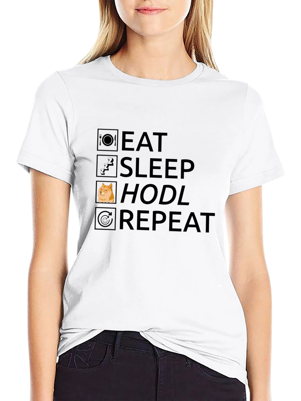 Eat Sleep Hodl Repeat - Meme T-Shirt