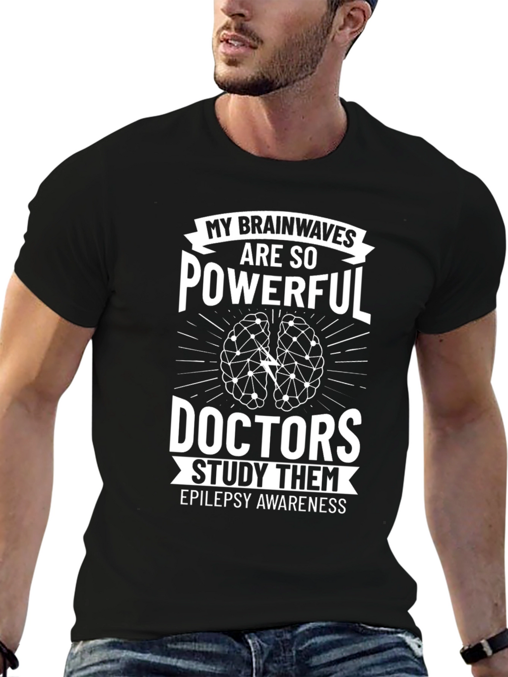 Epilepsy Awareness Brainwaves Powerful Doctors Study T-Shirt
