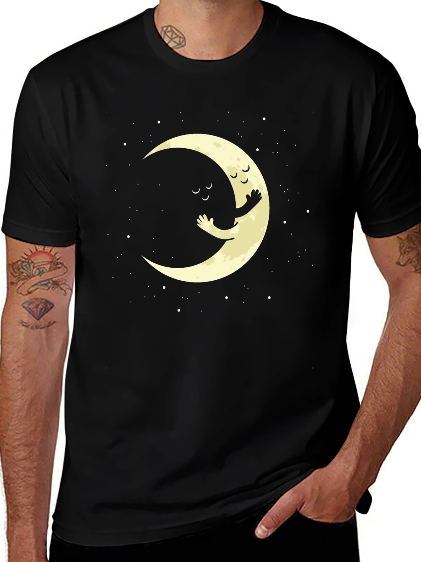 Moon Hug Graphic Tee - Soft Cotton Comfort