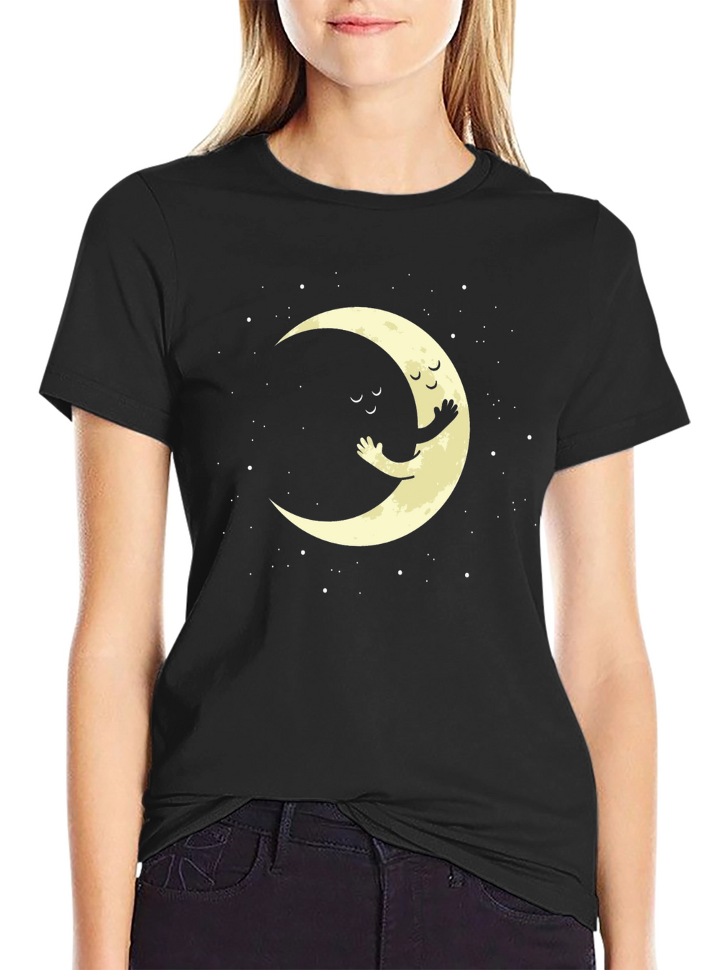 Moon Hug Graphic Tee - Soft Cotton Comfort