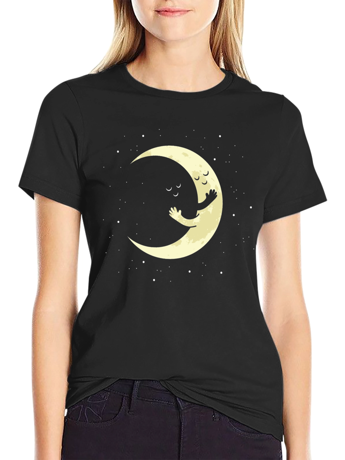 Moon Hug Graphic Tee - Soft Cotton Comfort