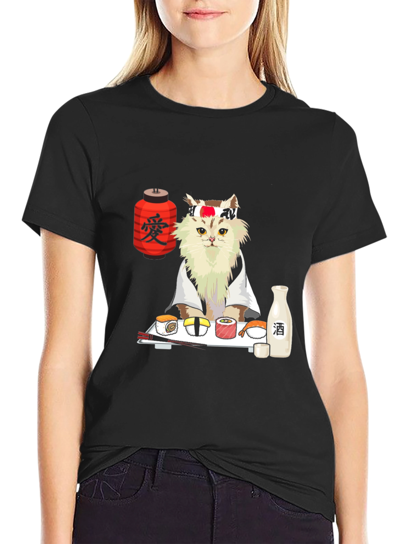 Sushi Cat T-Shirt - Japanese Chef Kitty Tee