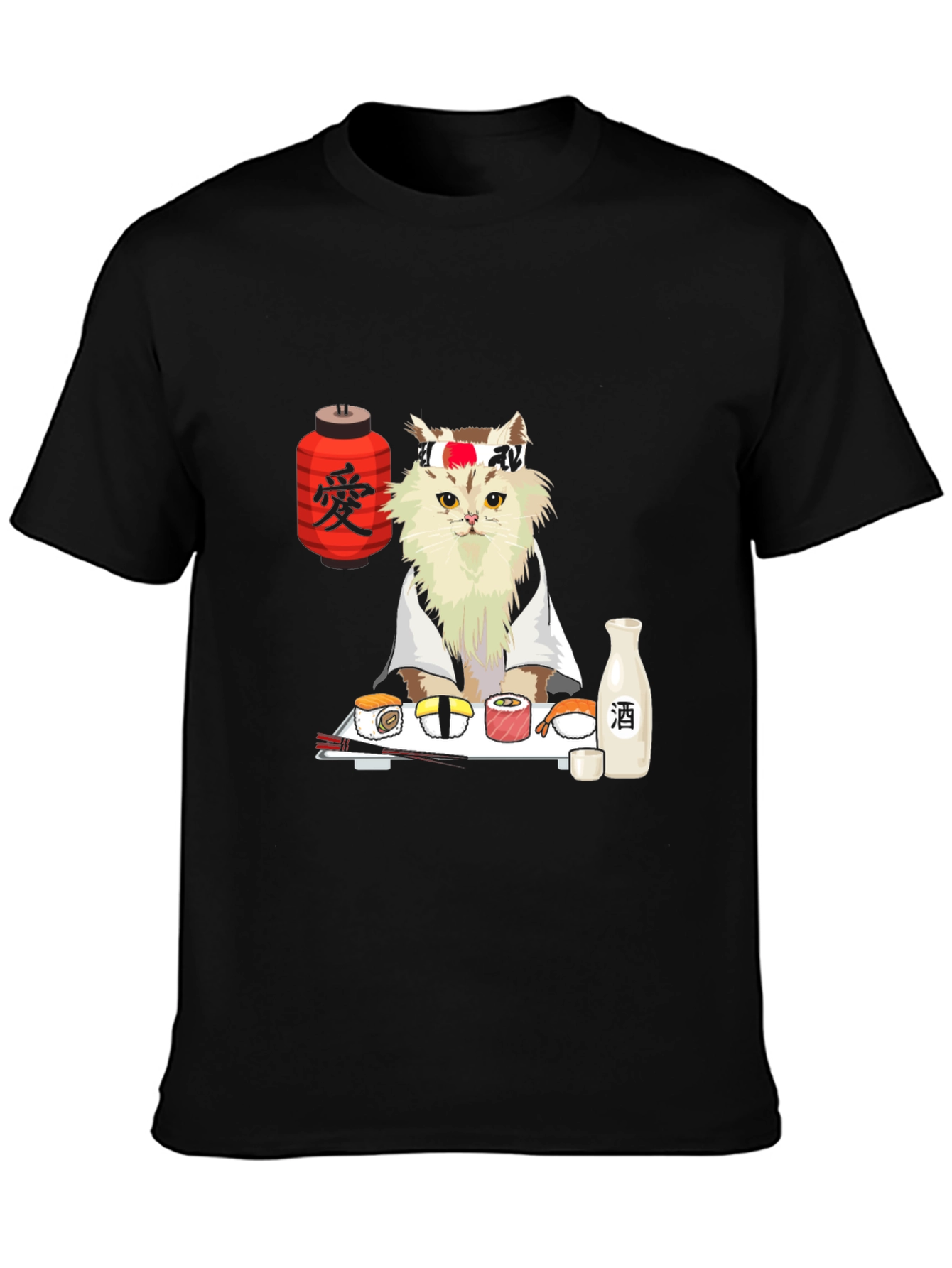Sushi Cat T-Shirt - Japanese Chef Kitty Tee