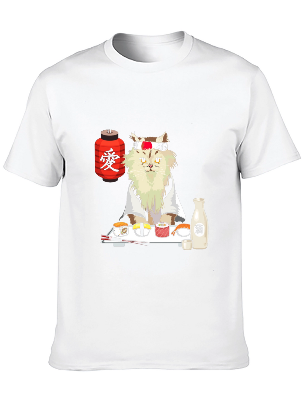 Sushi Cat T-Shirt - Japanese Chef Kitty Tee