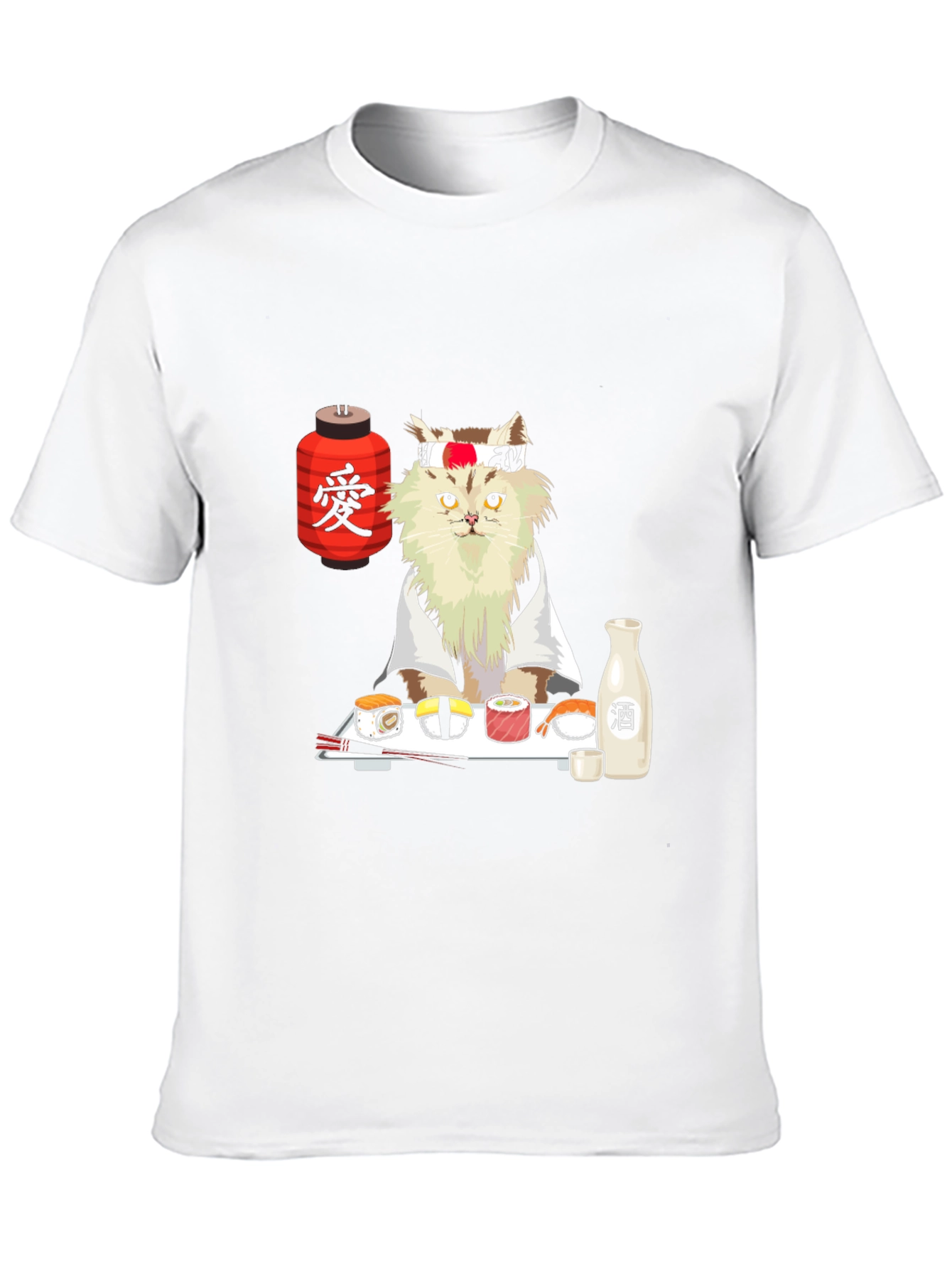 Sushi Cat T-Shirt - Japanese Chef Kitty Tee