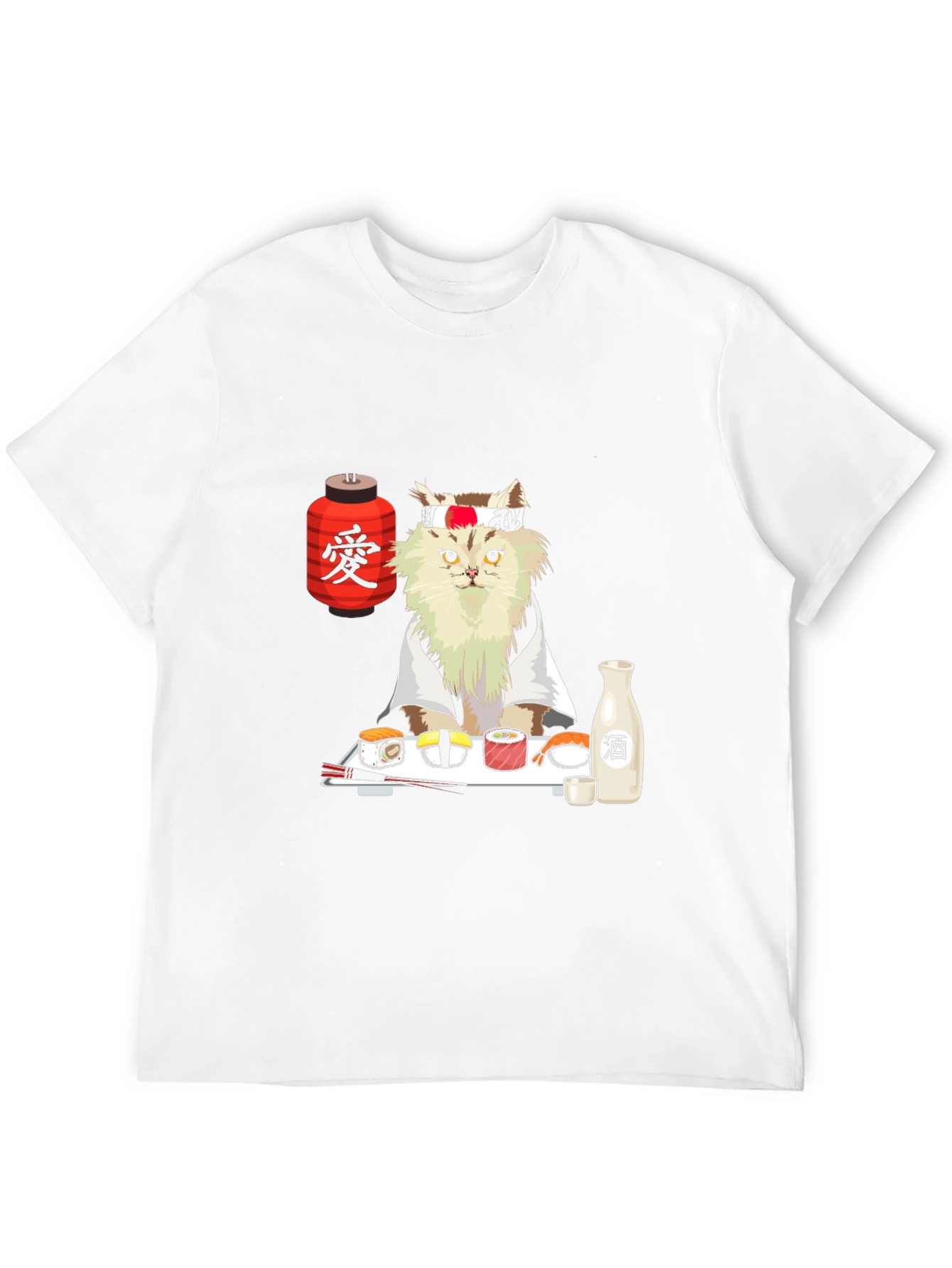 Sushi Cat T-Shirt - Japanese Chef Kitty Tee