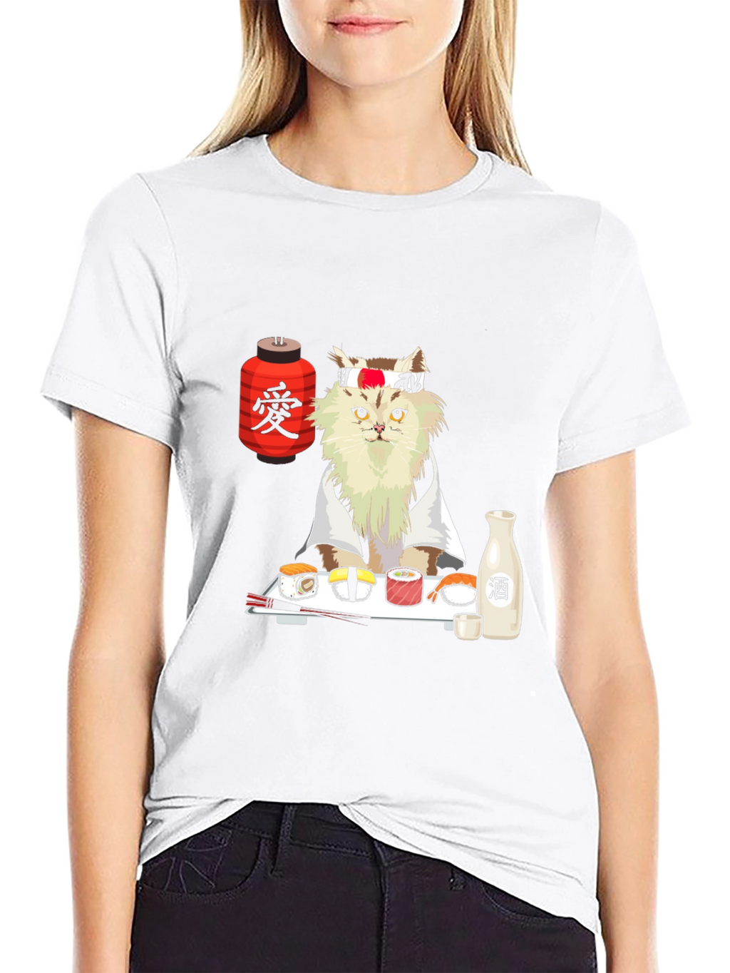 Sushi Cat T-Shirt - Japanese Chef Kitty Tee