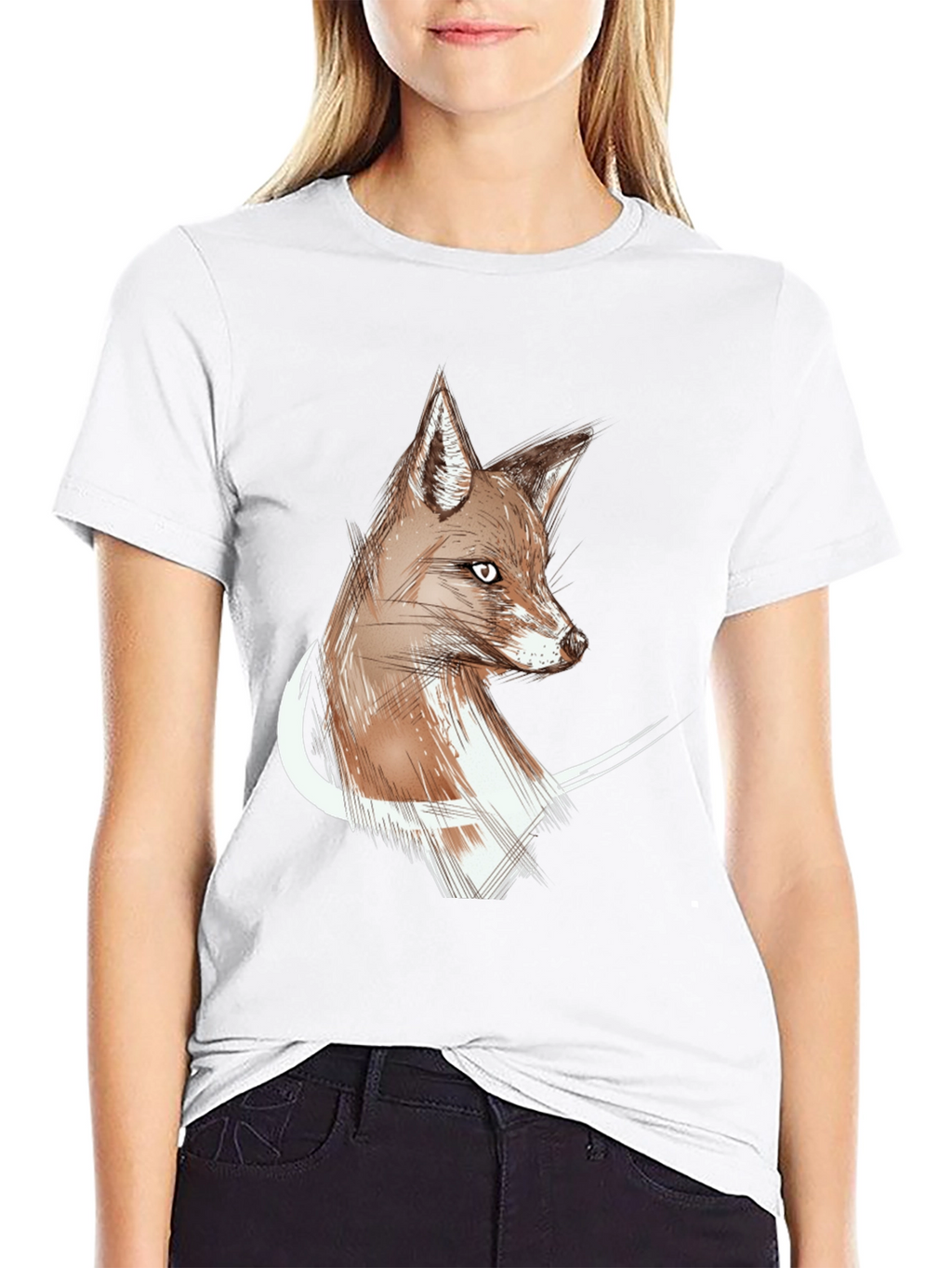Fox Sketch Graphic Tee - Stylish Unisex T-Shirt