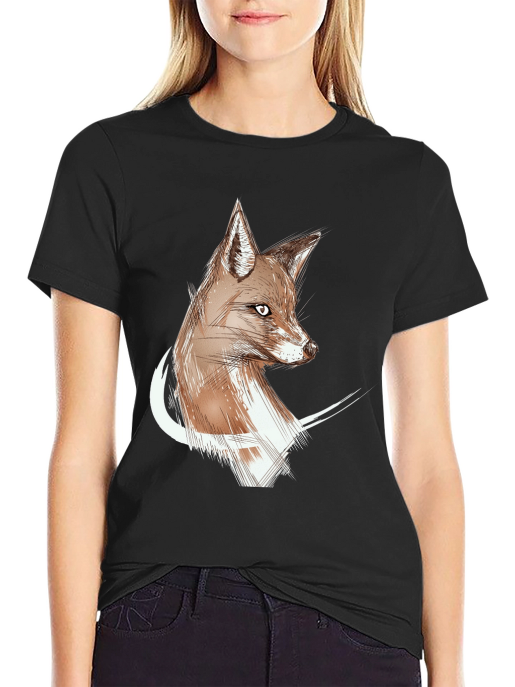 Fox Sketch Graphic Tee - Stylish Unisex T-Shirt