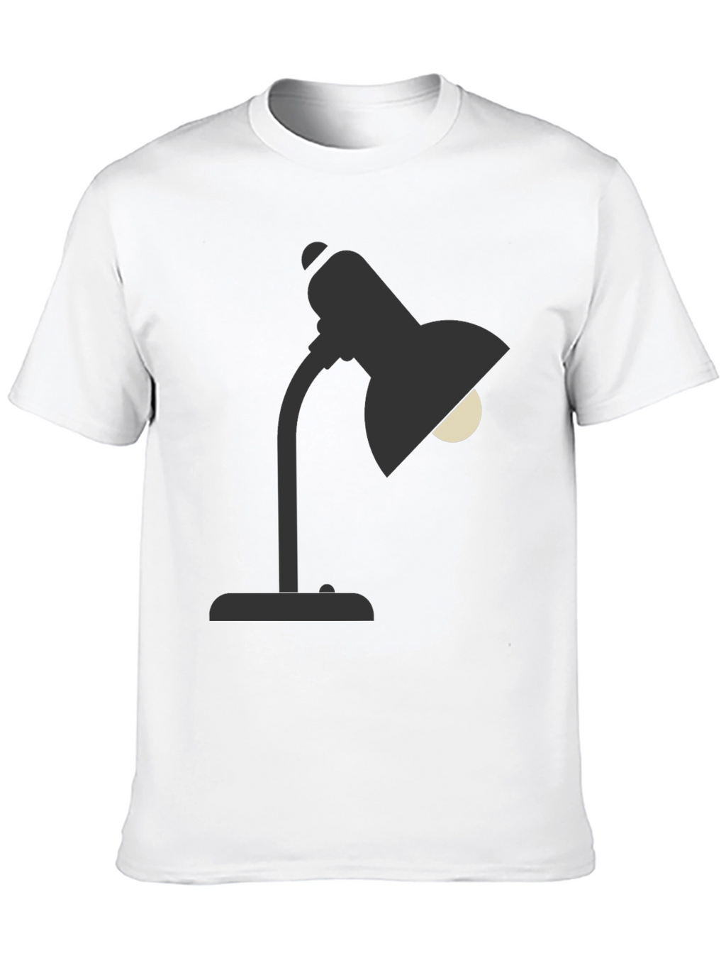 Desk Lamp Graphic Tee - Modern Black T-Shirt