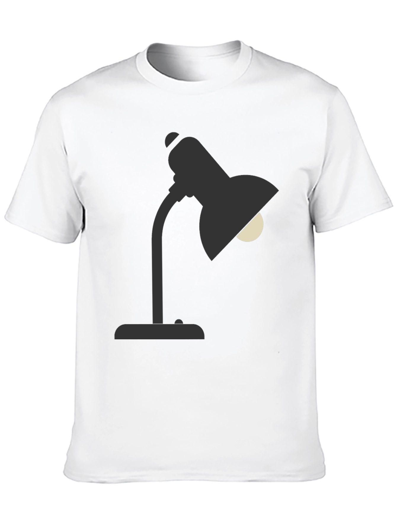 Desk Lamp Graphic Tee - Modern Black T-Shirt