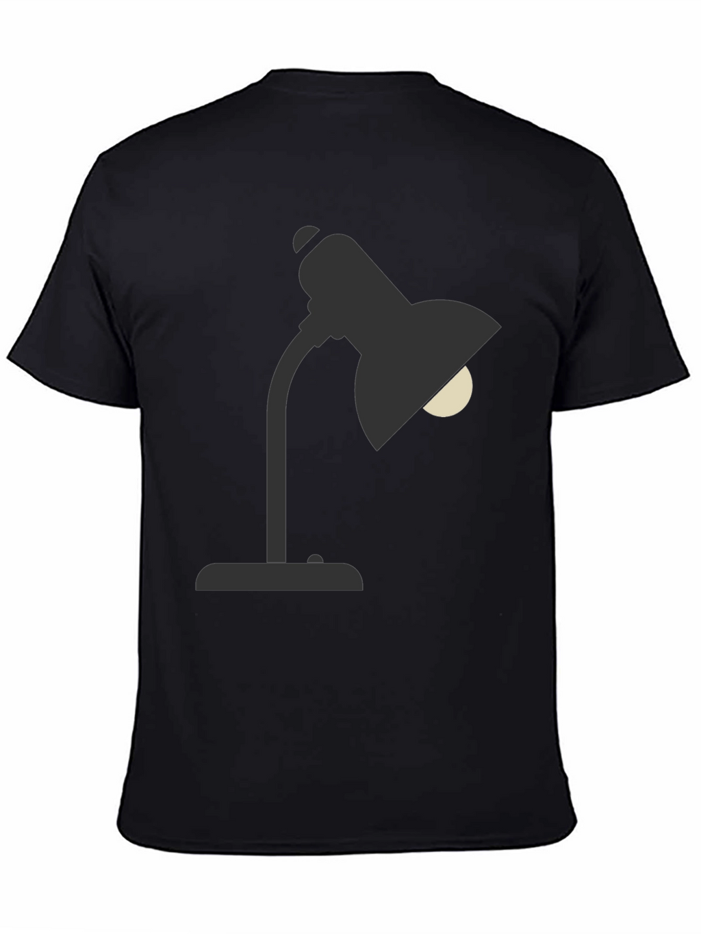 Desk Lamp Graphic Tee - Modern Black T-Shirt