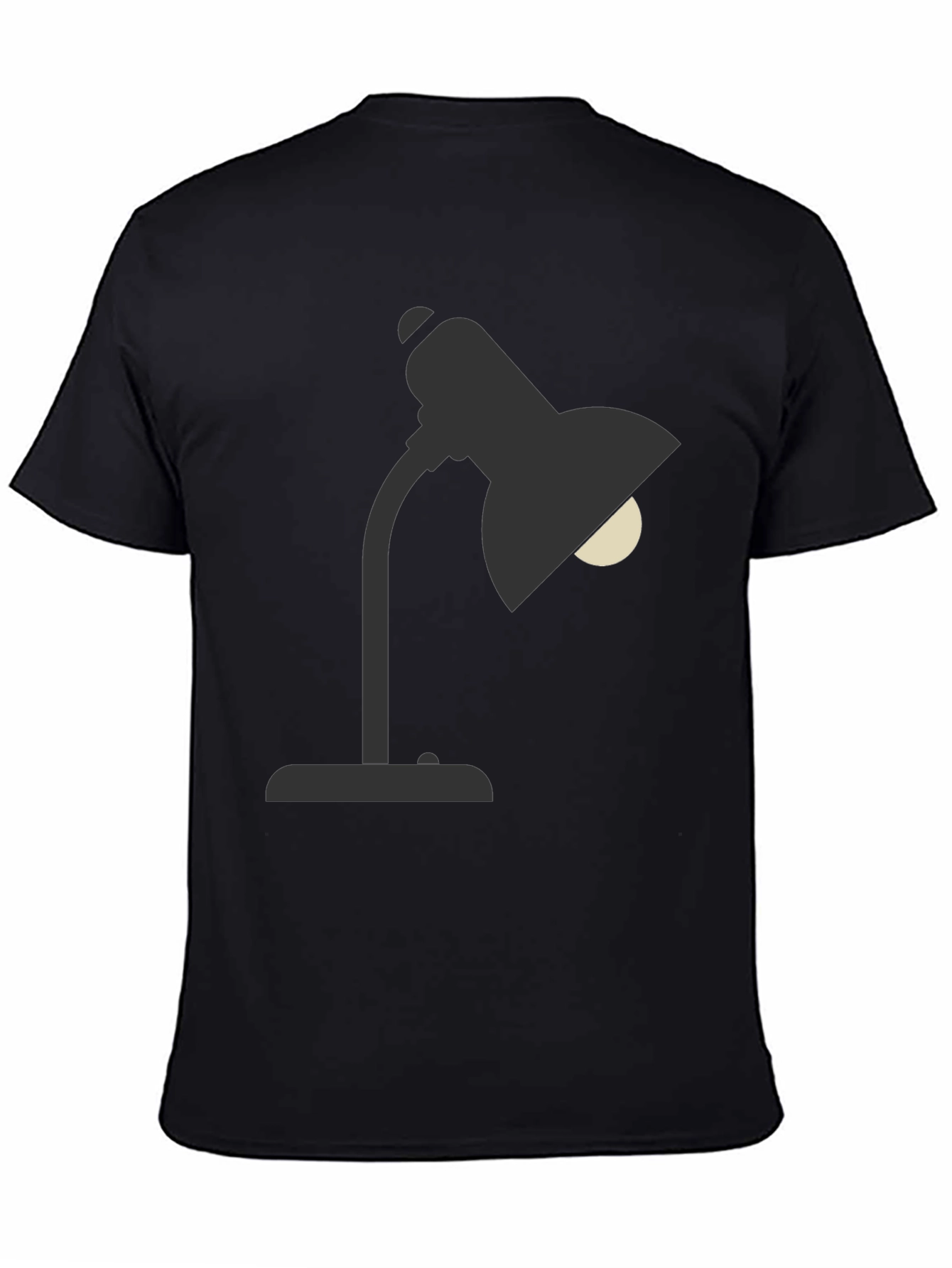 Desk Lamp Graphic Tee - Modern Black T-Shirt