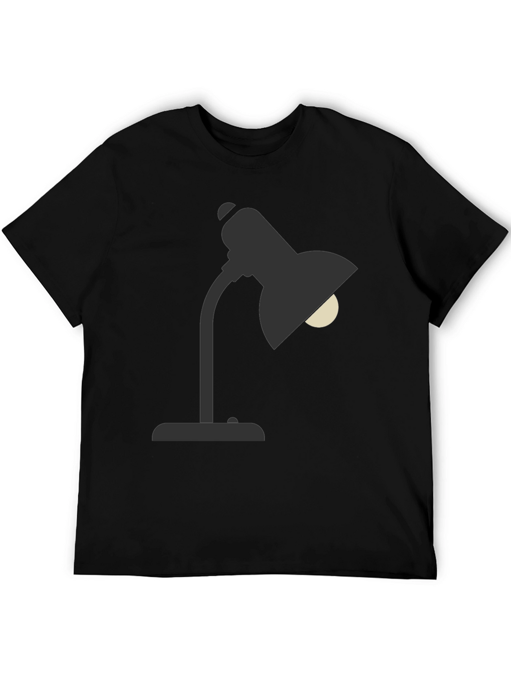 Desk Lamp Graphic Tee - Modern Black T-Shirt