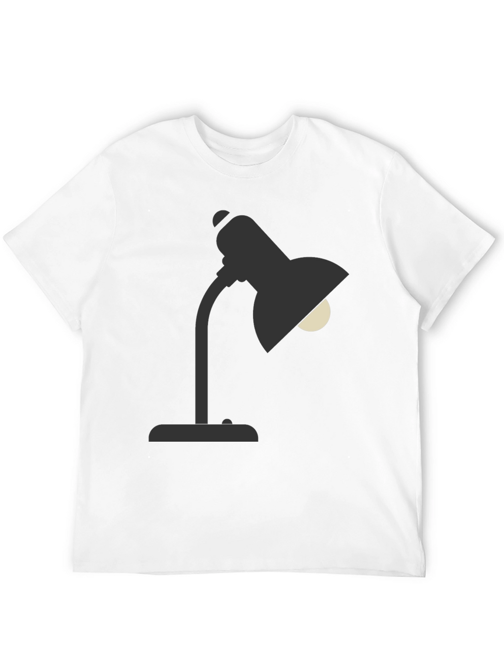 Desk Lamp Graphic Tee - Modern Black T-Shirt