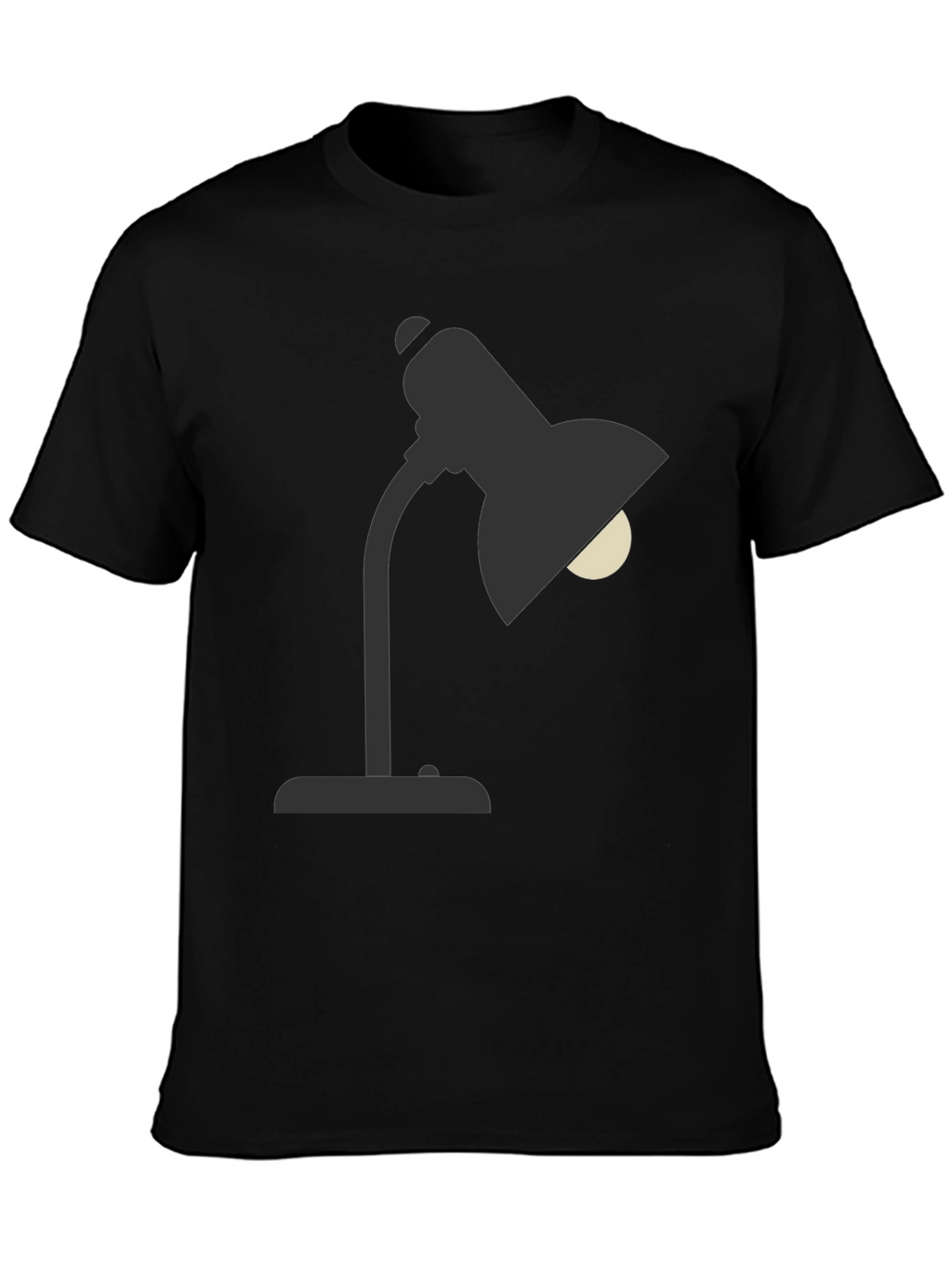Desk Lamp Graphic Tee - Modern Black T-Shirt
