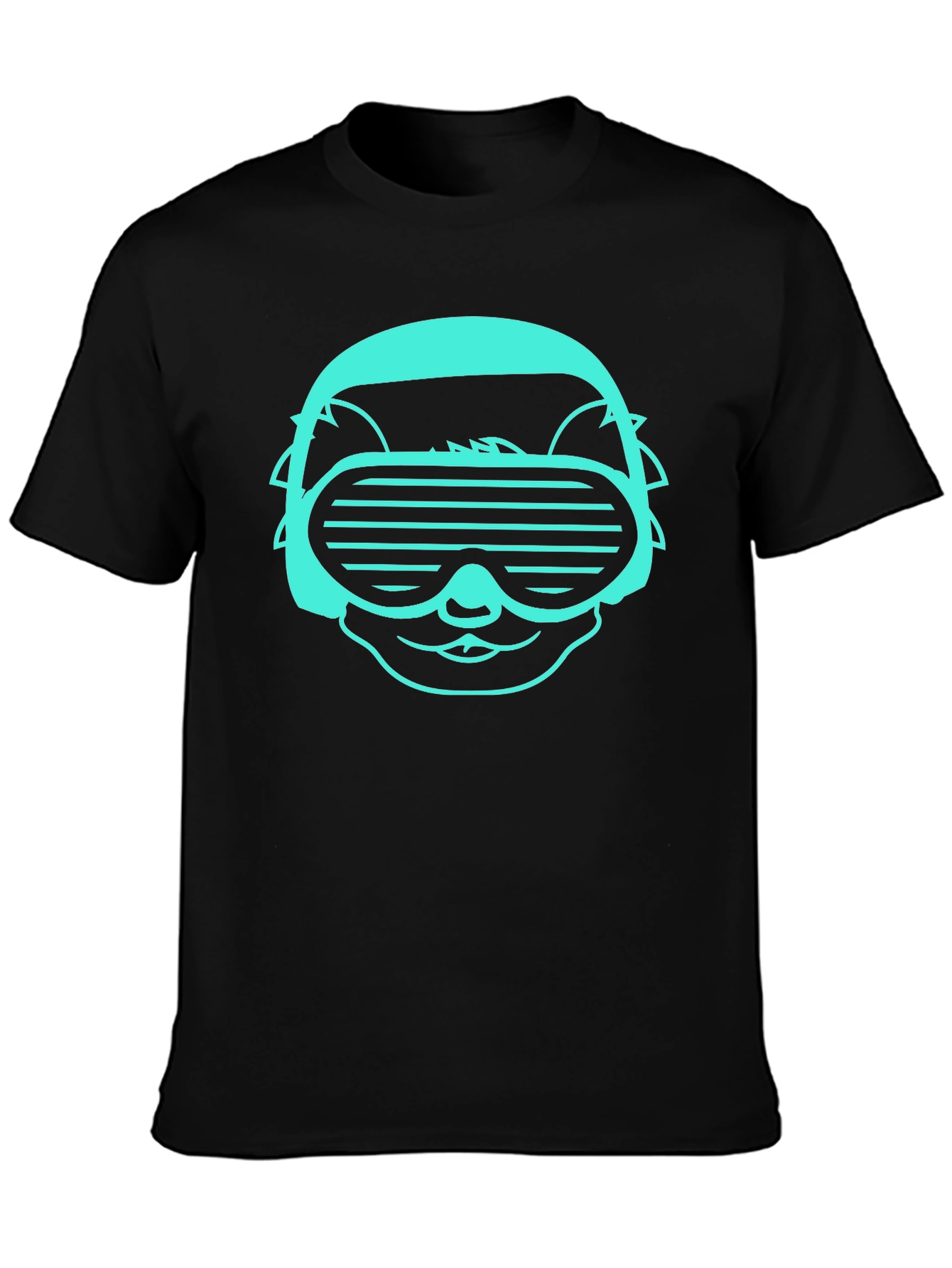 Cool Cat DJ Graphic Tee - Black T-Shirt