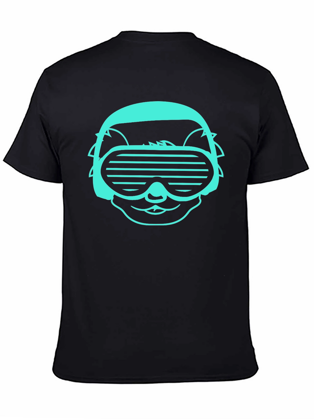 Cool Cat DJ Graphic Tee - Black T-Shirt