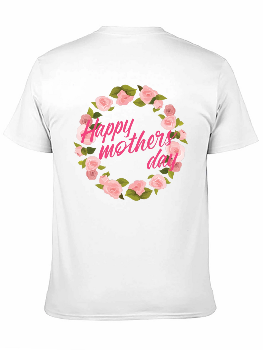Happy Mothers Day Floral T-Shirt - Black