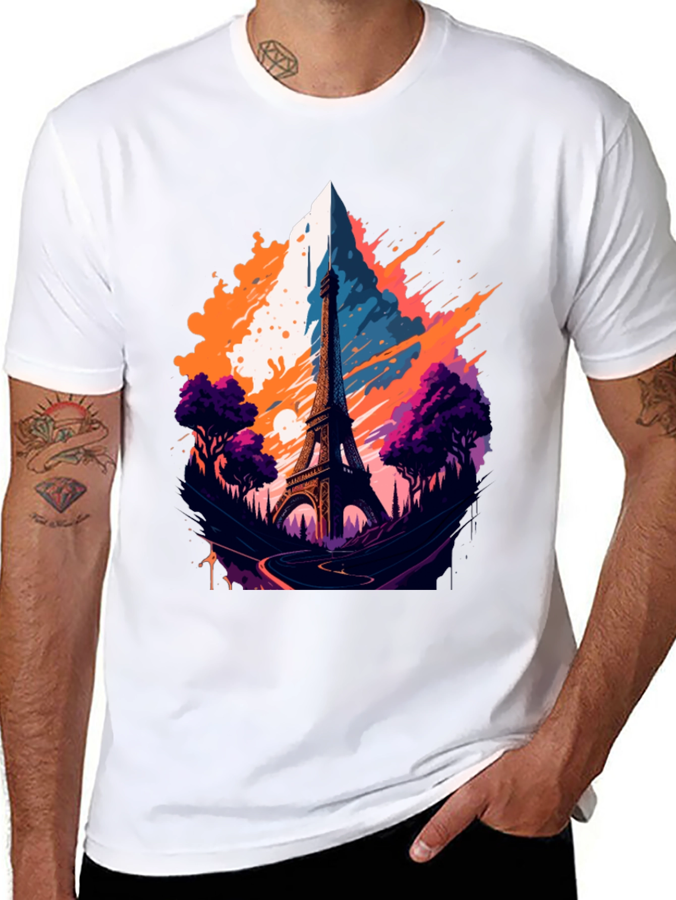 Eiffel Tower Graphic T-Shirt - Paris Landmark Tee