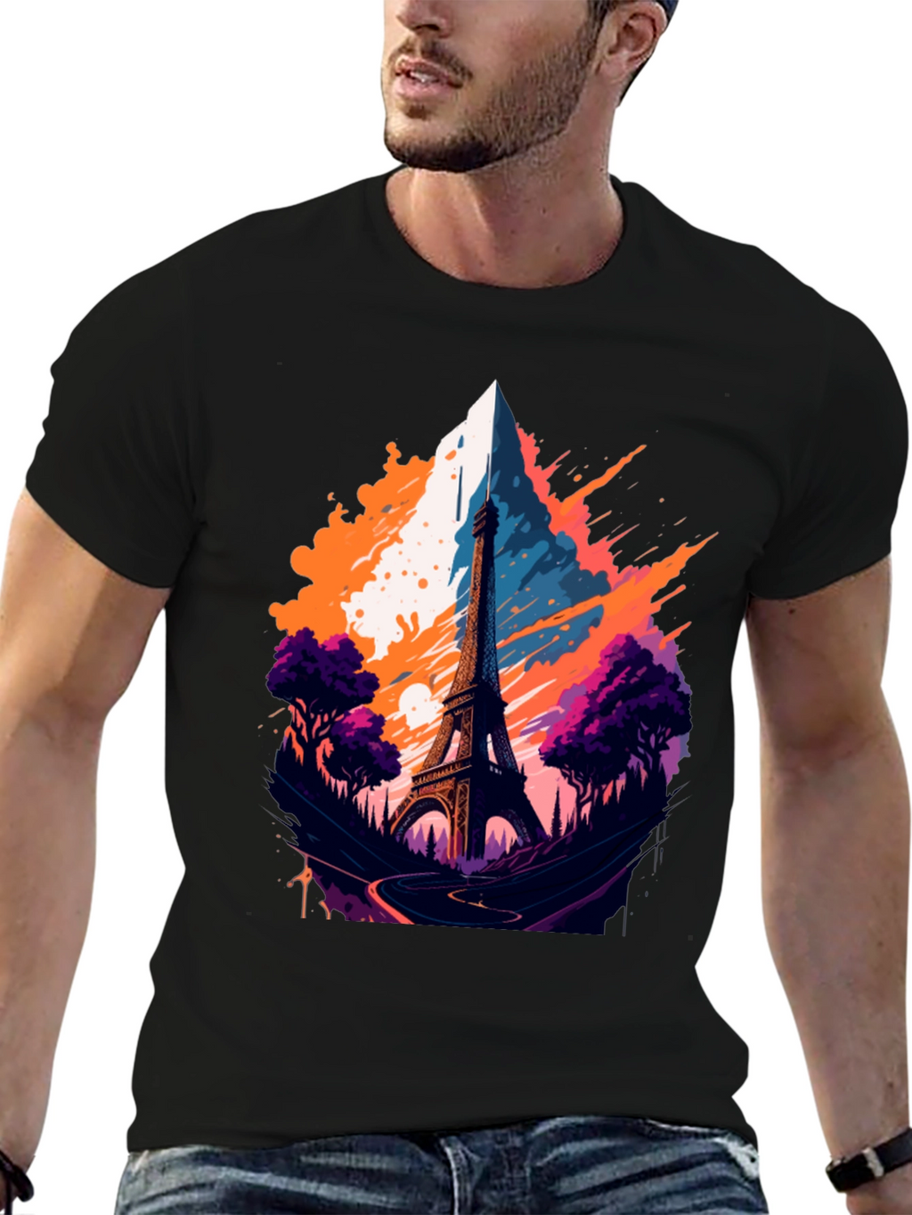 Eiffel Tower Graphic T-Shirt - Paris Landmark Tee