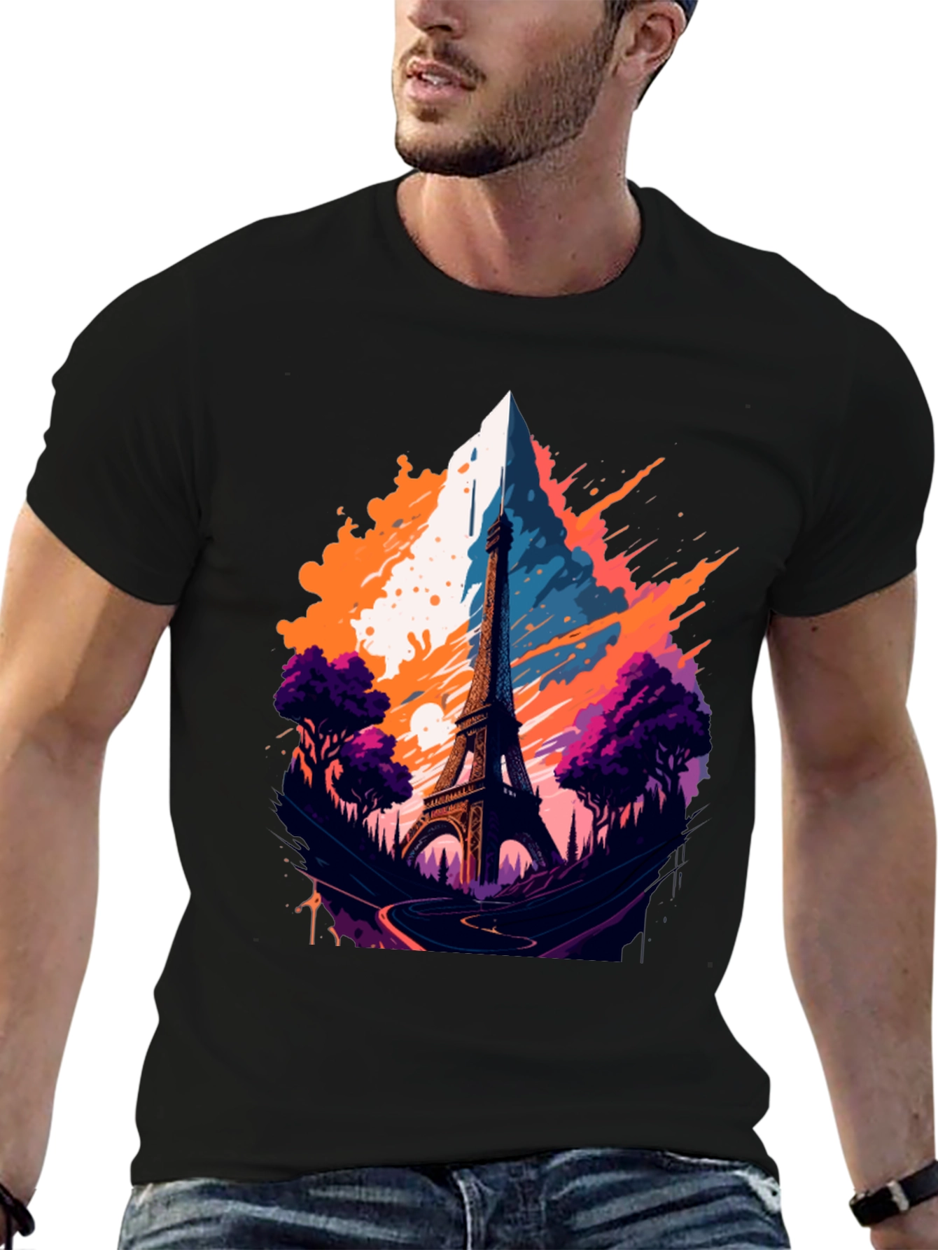 Eiffel Tower Graphic T-Shirt - Paris Landmark Tee