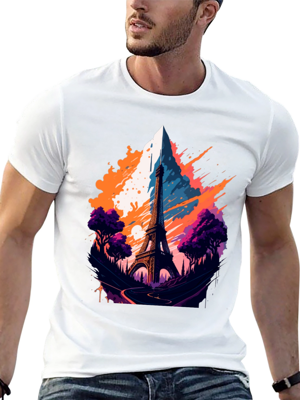 Eiffel Tower Graphic T-Shirt - Paris Landmark Tee