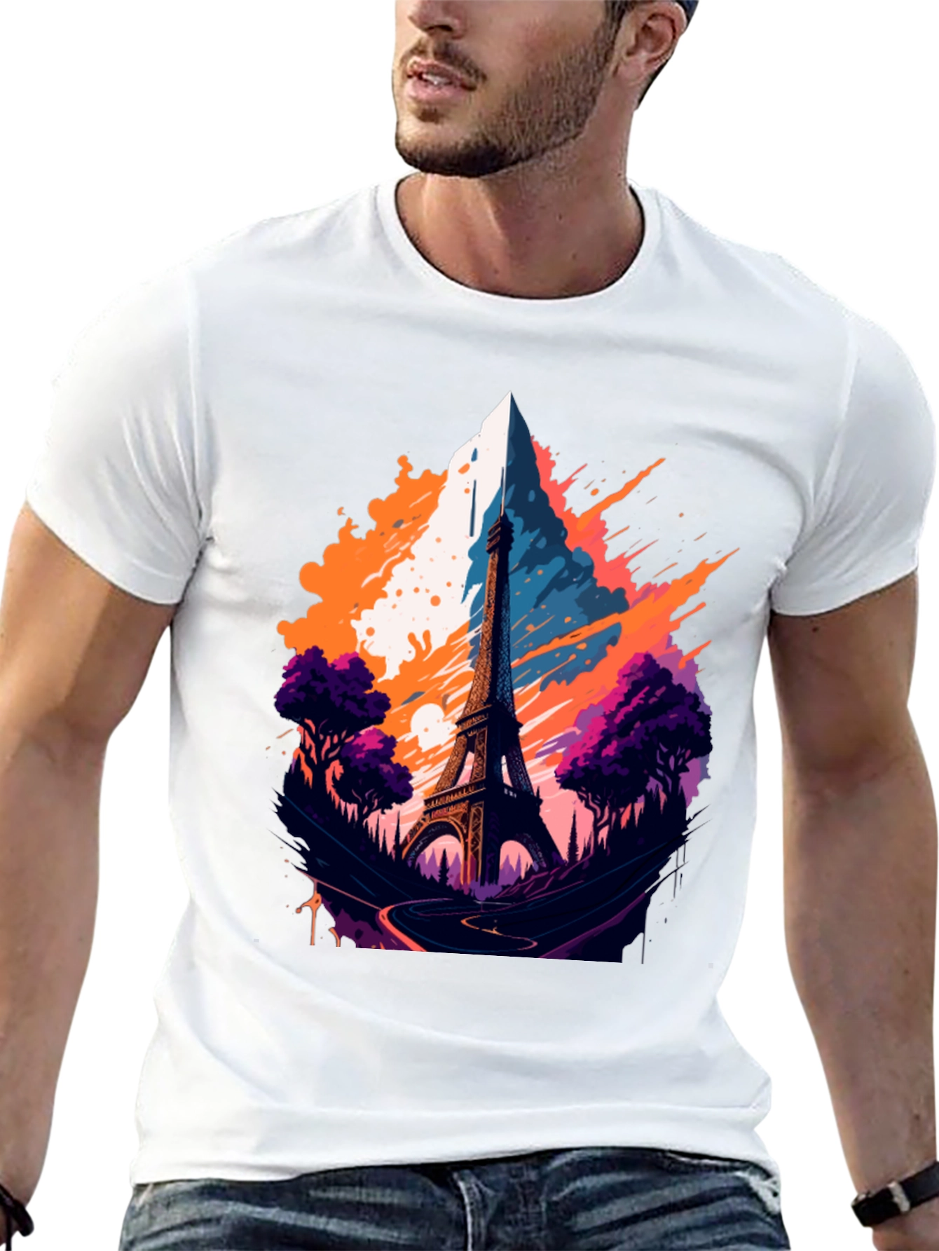 Eiffel Tower Graphic T-Shirt - Paris Landmark Tee
