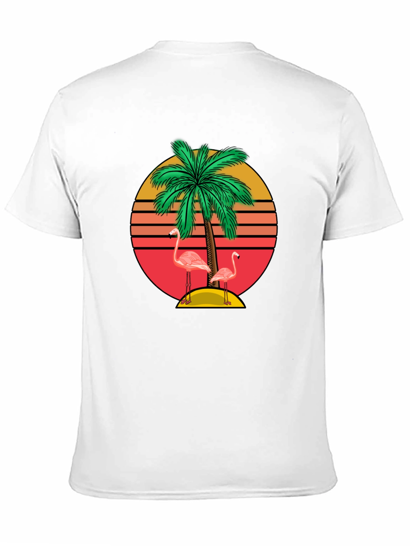 Retro Flamingo Palm Tee