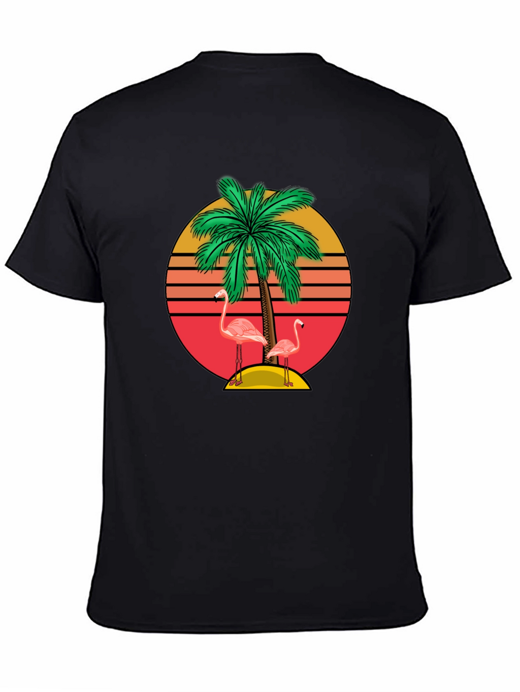 Retro Flamingo Palm Tee