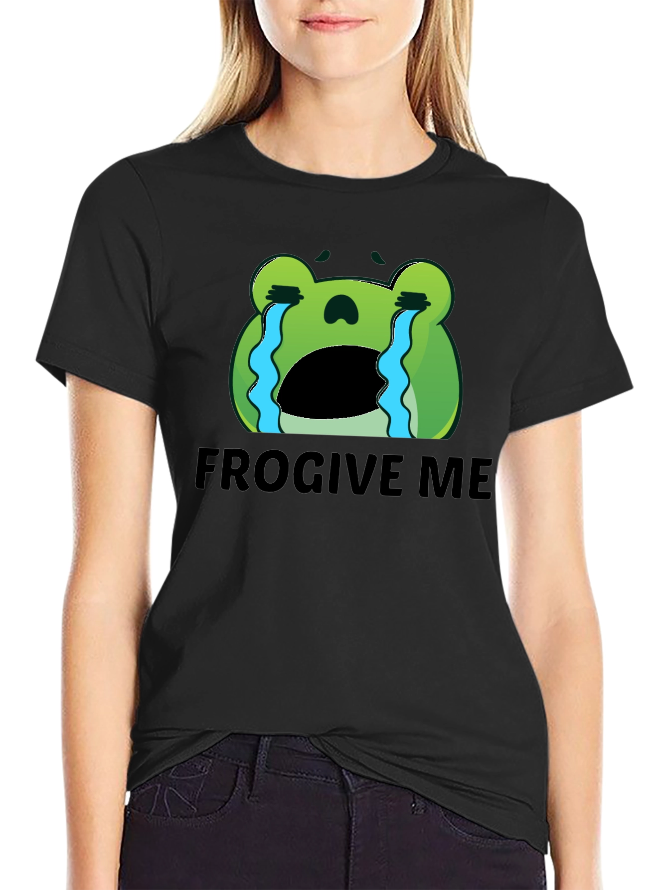 Frogive Me Funny Frog Graphic T-Shirt