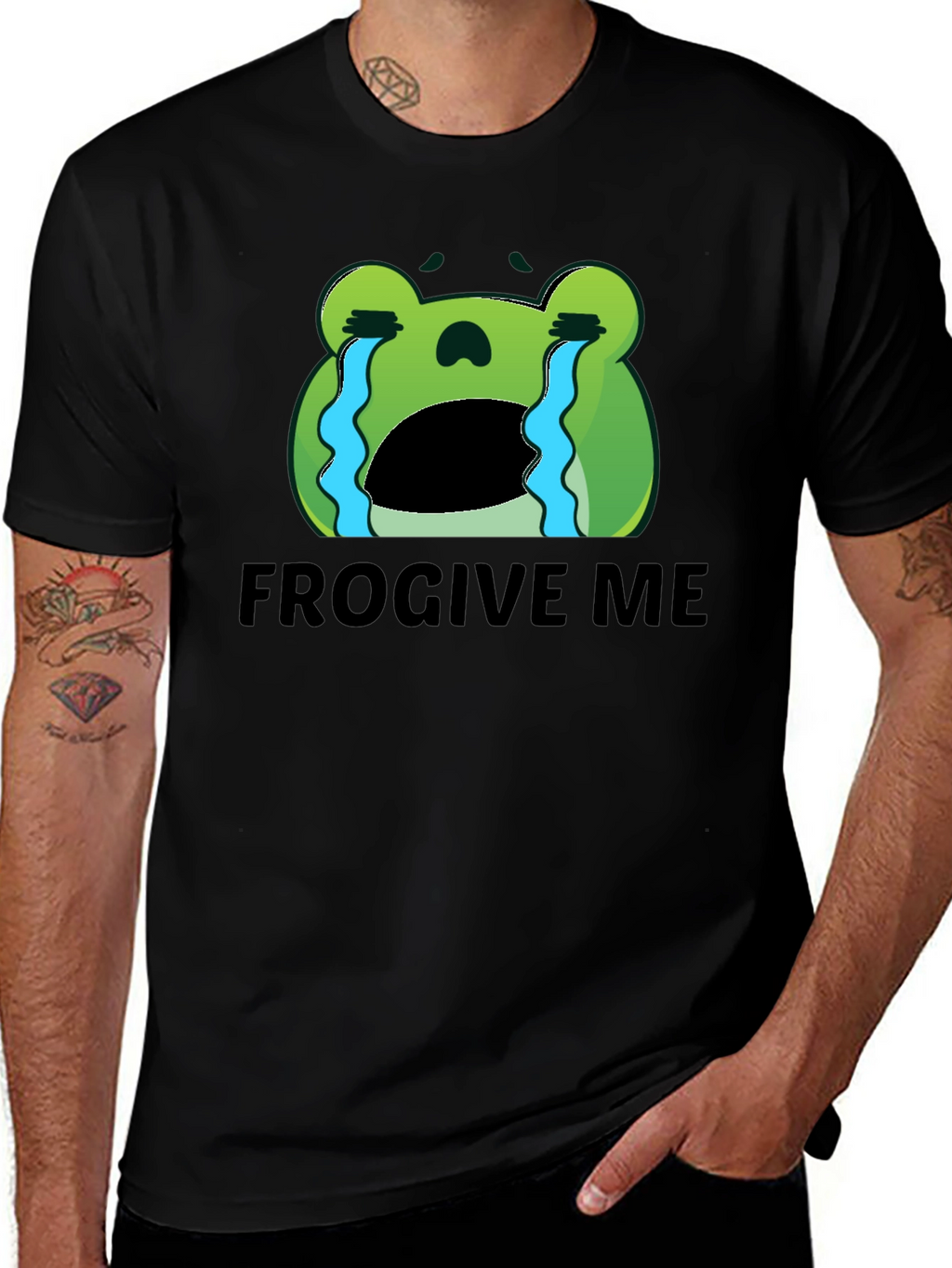Frogive Me Funny Frog Graphic T-Shirt