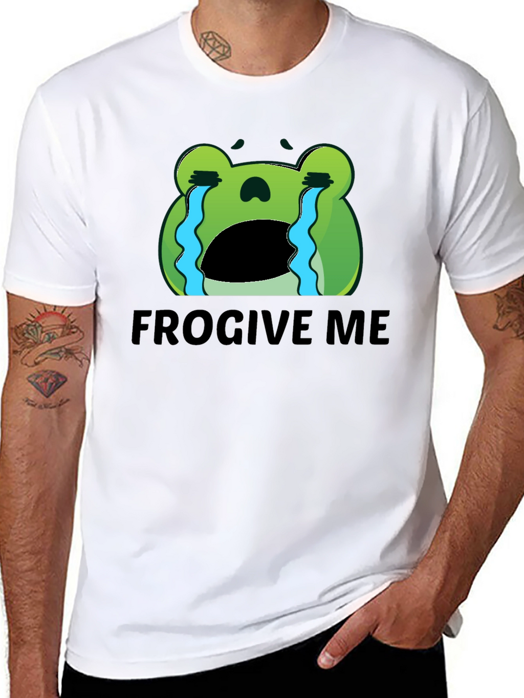 Frogive Me Funny Frog Graphic T-Shirt
