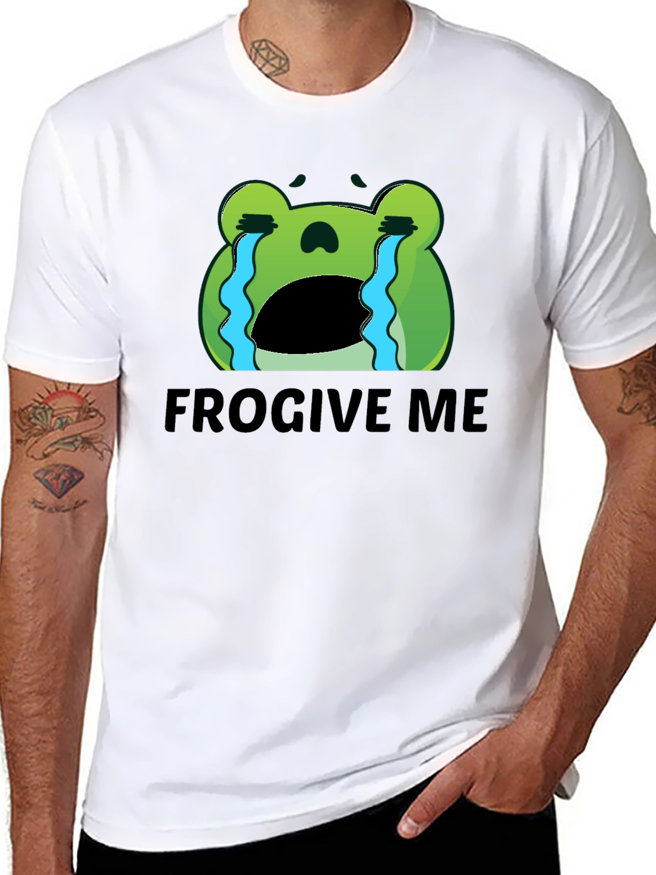Frogive Me Funny Frog Graphic T-Shirt