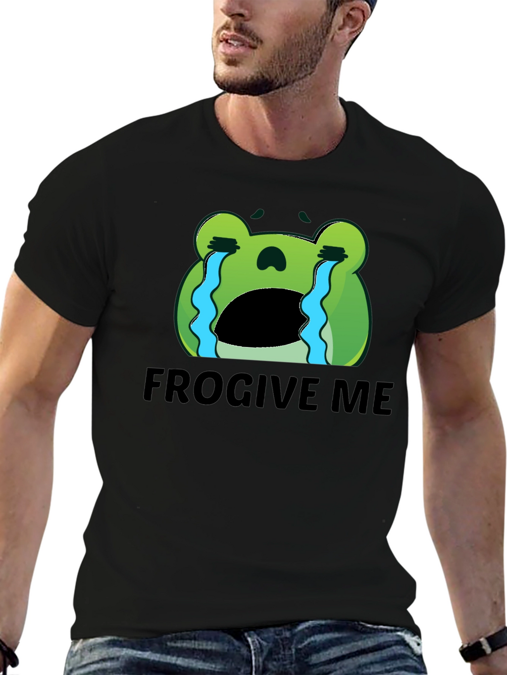 Frogive Me Funny Frog Graphic T-Shirt