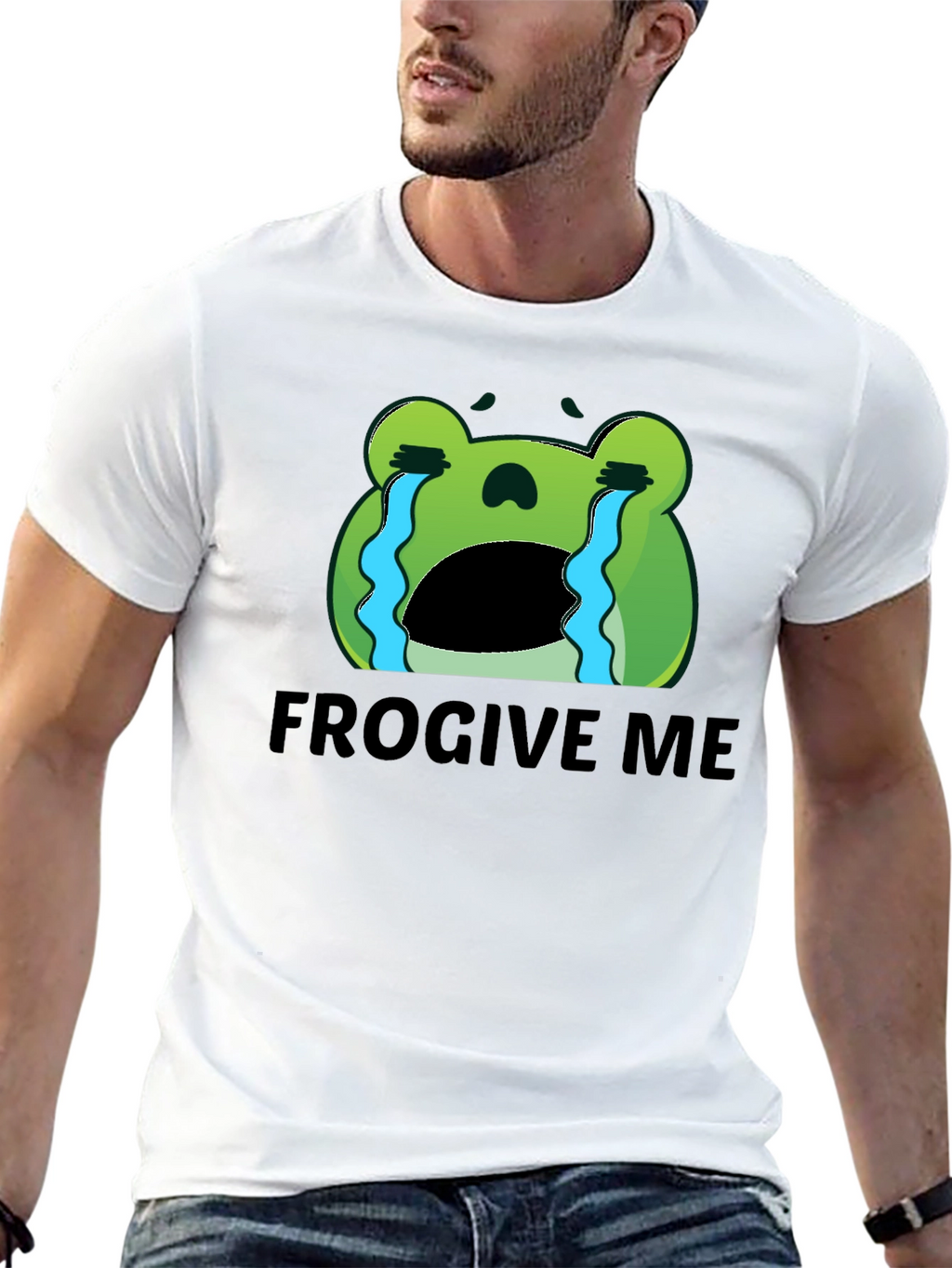 Frogive Me Funny Frog Graphic T-Shirt