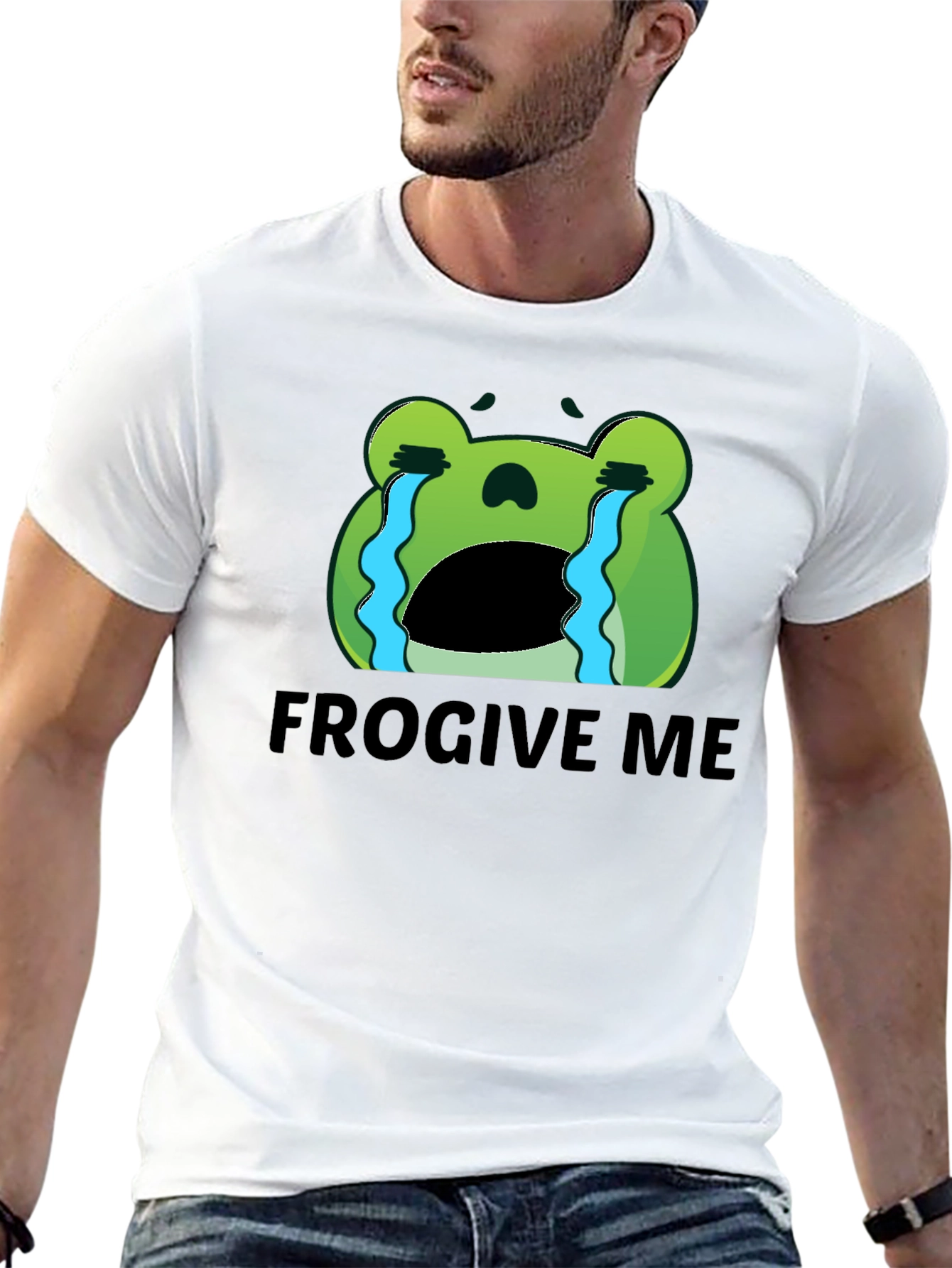 Frogive Me Funny Frog Graphic T-Shirt