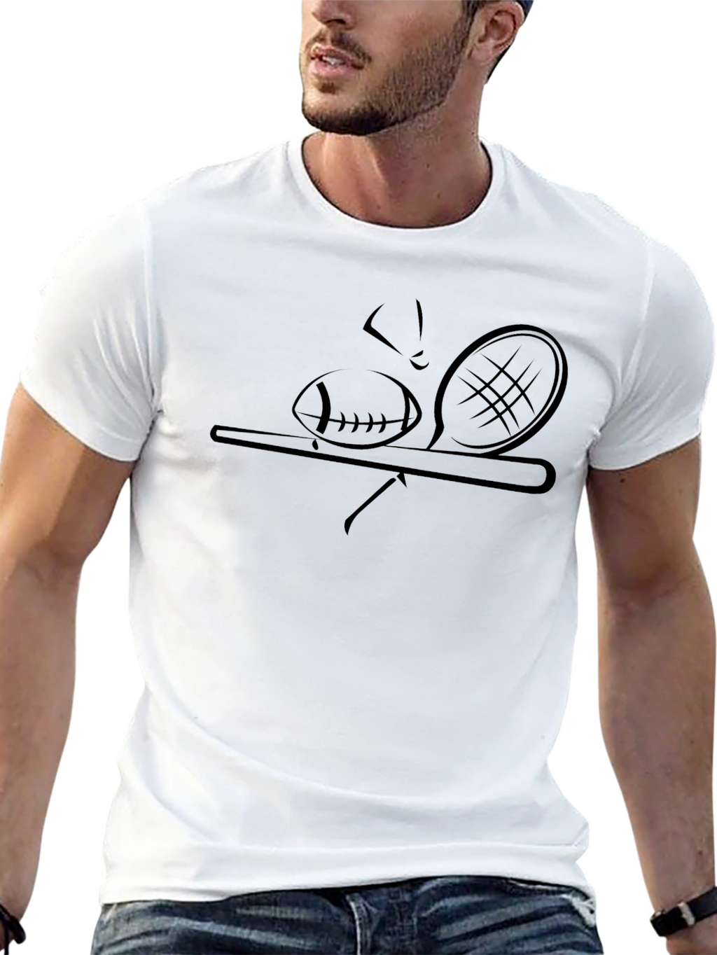Sports Silhouette Tee - Black