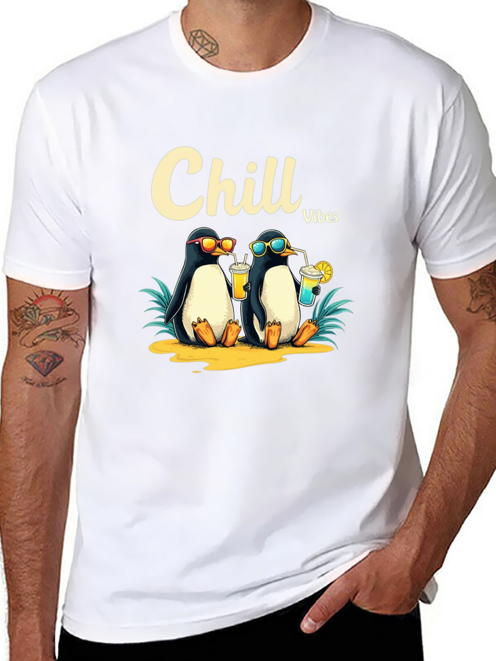 Chill Vibes Penguin Graphic Tee