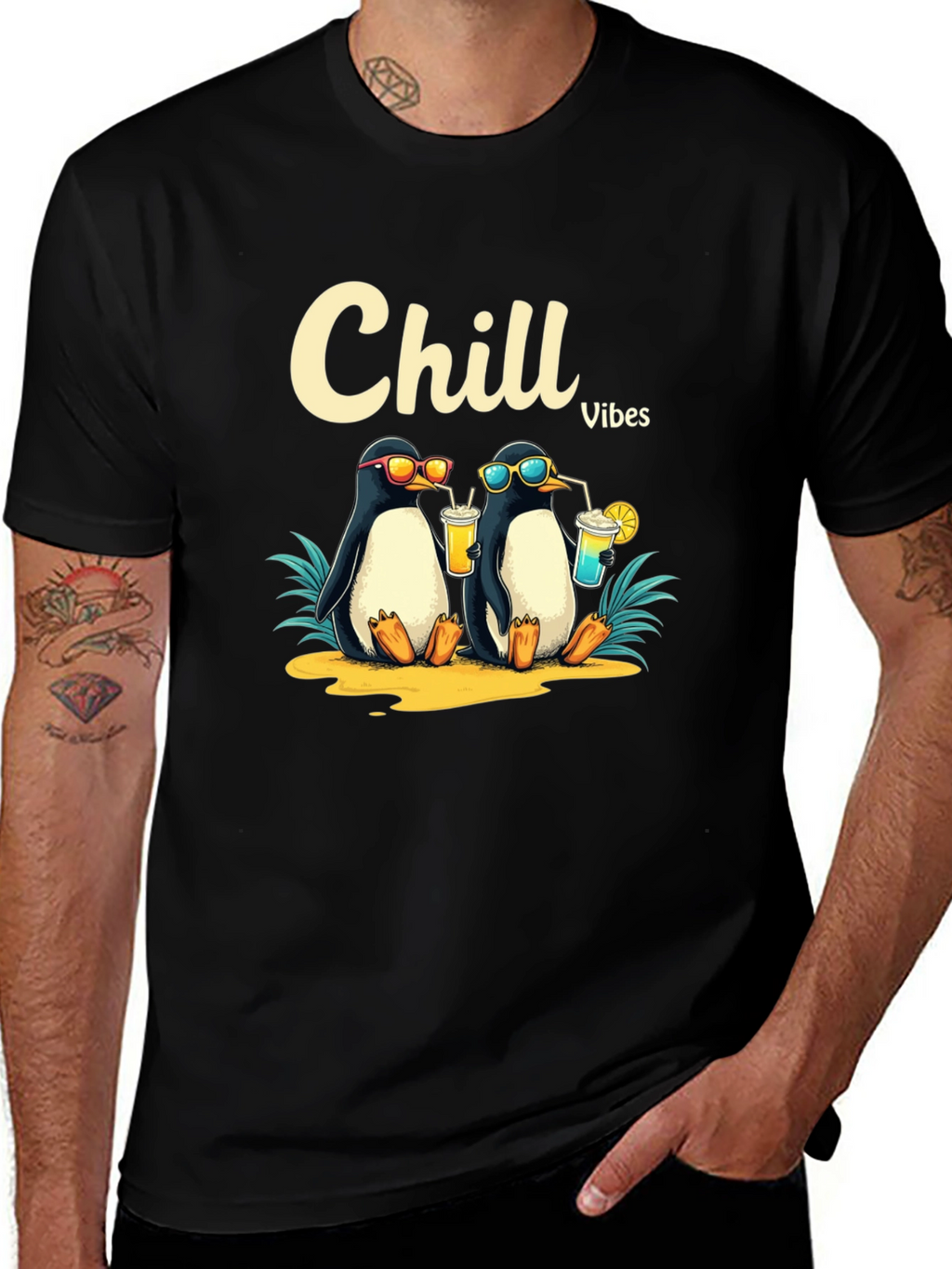 Chill Vibes Penguin Graphic Tee