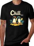 Chill Vibes Penguin Graphic Tee
