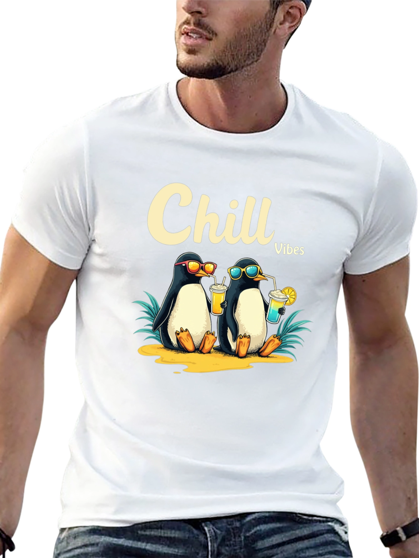Chill Vibes Penguin Graphic Tee