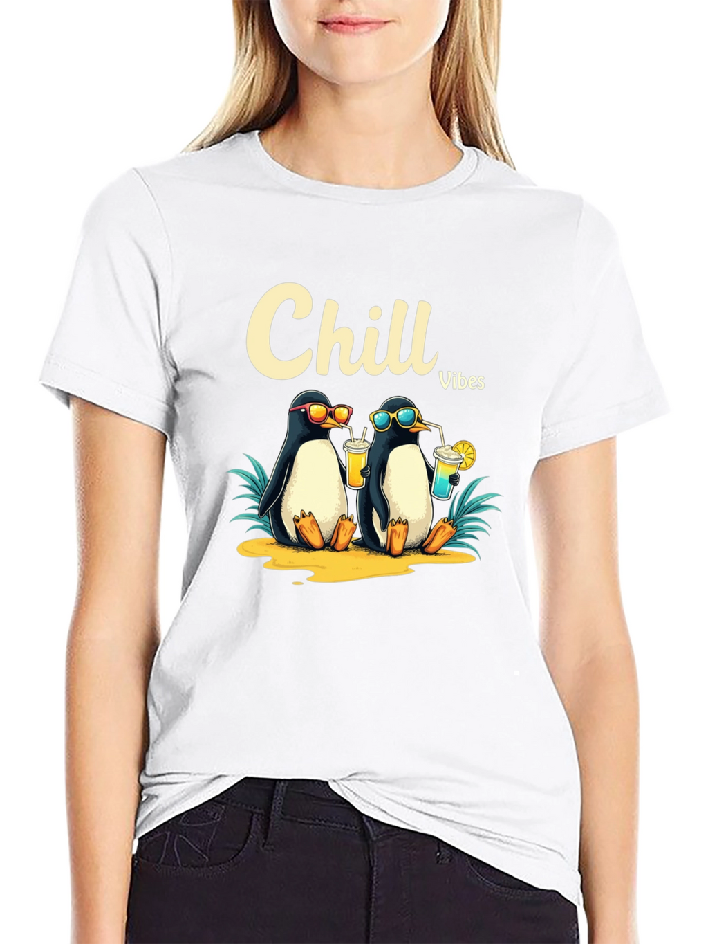 Chill Vibes Penguin Graphic Tee