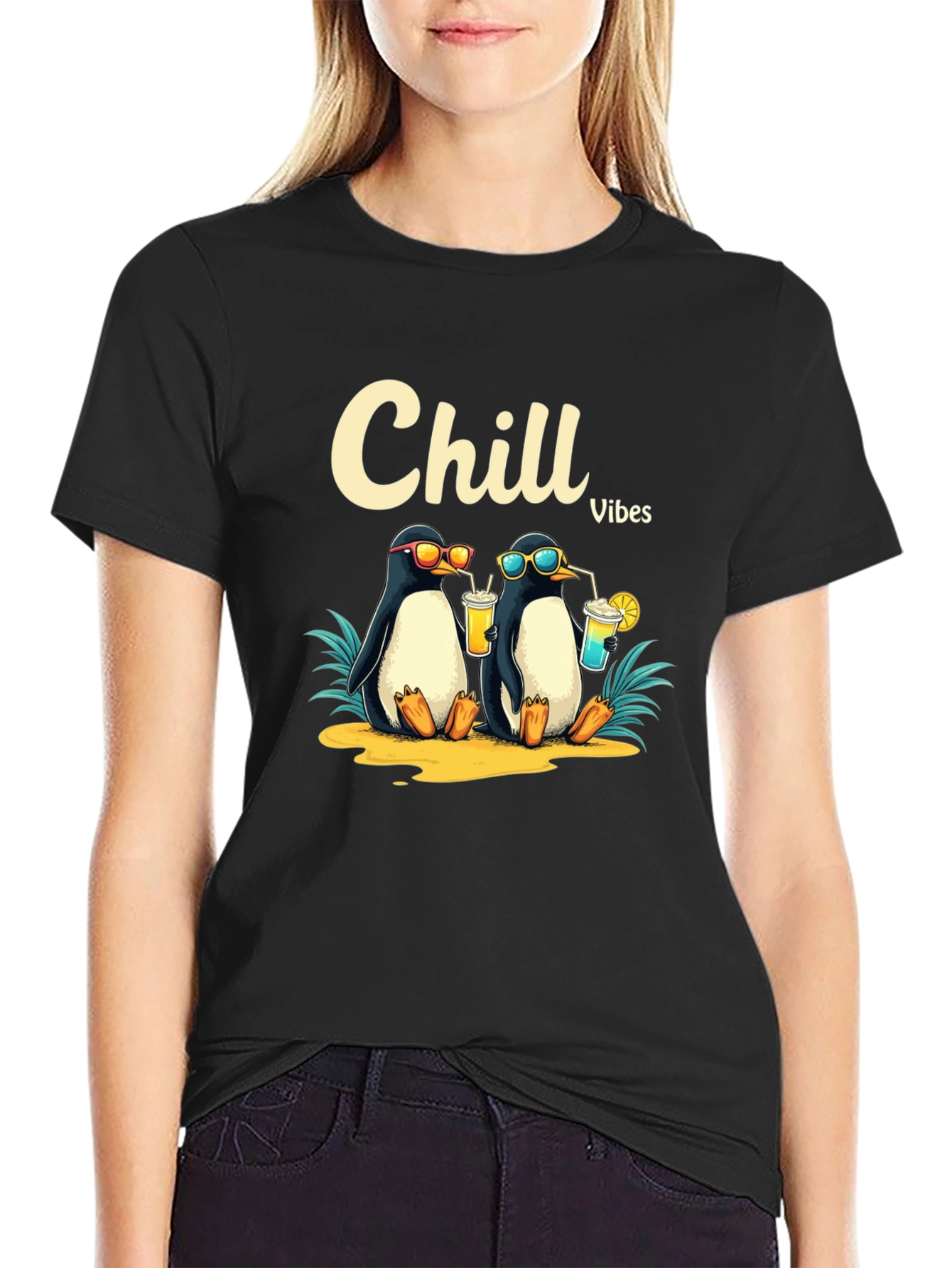 Chill Vibes Penguin Graphic Tee